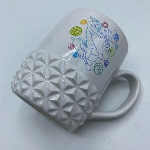 Disney Parks Epcot 40th Anniversary Figment Spaceship Earth Coffee Mug Cup NWOT